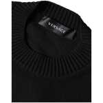 Versace Black Medusa Embroidery Crew Neck Pullover Sweater 2