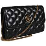 Versace Black Quilted Nappa Leather Crossbody Shoulder Bag