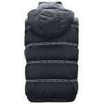Versace Elegant Black Logo Band Vest With Detachable Hood
