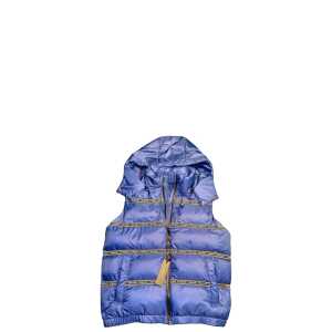 Versace Elegant Black Logo Band Vest With Detachable Hood