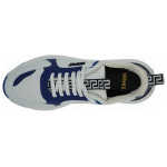 Versace Elegant Blue And White Leather Sneakers 5