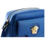 Versace Elegant Blue Calf Leather Camera Case Bag 2
