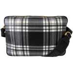 Versace Elegant Grey Leather Crossbody Bag