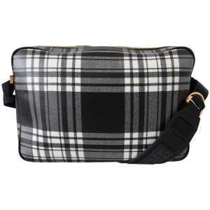 Versace Elegant Grey Leather Crossbody Bag
