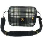 Versace Elegant Grey Leather Crossbody Bag 4