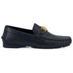 Versace Elegant Navy Blue Calf Leather Loafers 13