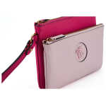Versace Elegant Pink Leather Pouch Clutch 2