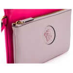 Versace Elegant Pink Leather Pouch Clutch 3