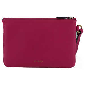 Versace Elegant Pink Leather Pouch Clutch