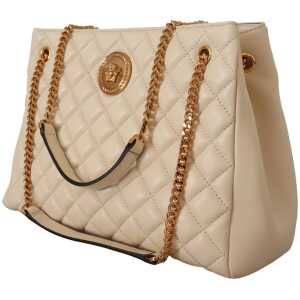 Versace Elegant Quilted Nappa Leather Tote