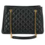 Versace Elegant Quilted Nappa Leather Tote Bag