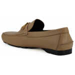 Versace Exquisite Medusa Gold Tone Leather Loafers 3