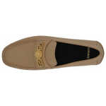 Versace Exquisite Medusa Gold Tone Leather Loafers 7