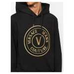Versace Jeans Chic Black Hooded Sweatshirt 2