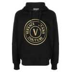 Versace Jeans Chic Black Hooded Sweatshirt 3