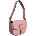 Versace Pink Grainy Calf Leather Logo Crossbody Shoulder Bag 2