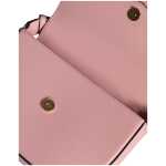 Versace Pink Grainy Calf Leather Logo Crossbody Shoulder Bag 6