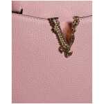 Versace Pink Small Top Handle Grainy Calf Leather Crossbody Bag 3