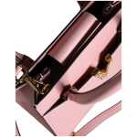 Versace Pink Small Top Handle Grainy Calf Leather Crossbody Bag 7