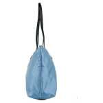 Versace Portuna Medusa Medium Cornflower Blue Nylon Leather Tote Bag Purse 4