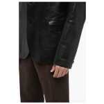 Versace Single Breasted Hammered Leather Blazer 3