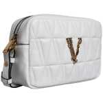 Versace White Quilted Nappa Leather Crossbody Shoulder Bag 3