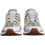 Versace White Trigreca Barocco Print Low Top Sneakers Shoes