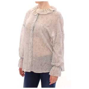 Vika Gazinskaya Elegant Blue Cotton Tunic Blouse 2