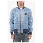 Viktor Rolf Front Zipped Checked Nylon Bomber Jacket