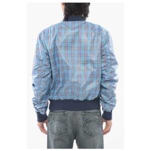 Viktor Rolf Front Zipped Checked Nylon Bomber Jacket 2