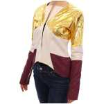 Vladimiro Gioia Elegant Metallic Croc Print Leather Jacket 3