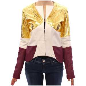 Vladimiro Gioia Elegant Metallic Croc Print Leather Jacket