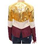 Vladimiro Gioia Elegant Metallic Croc Print Leather Jacket 4