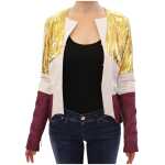 Vladimiro Gioia Elegant Metallic Croc Print Leather Jacket 6