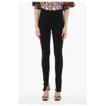 Wardrobenyc High Waisted Stretch Fabric Pants With Ankle Zip