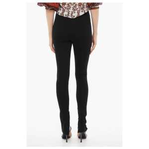 Wardrobenyc High Waisted Stretch Fabric Pants With Ankle Zip 2