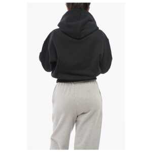 Y 3 Monochrome Brushed Cotton Hoodie 2