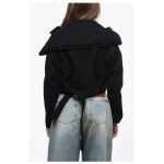 Yohji Yamamoto Wool Cropped Coat With Shawl Neckline 2