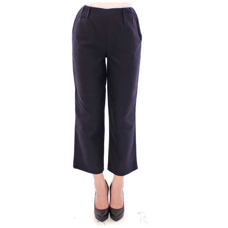 Andrea Incontri Blue Cropped Cotton Pants, theFeinheit