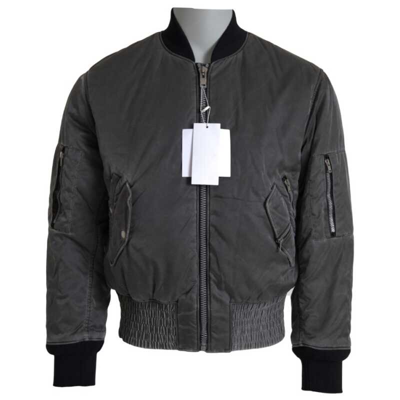 MM6 Maison Margiela Gray Bomber Zipper Pocket Sleeves Jacket, theFeinheit
