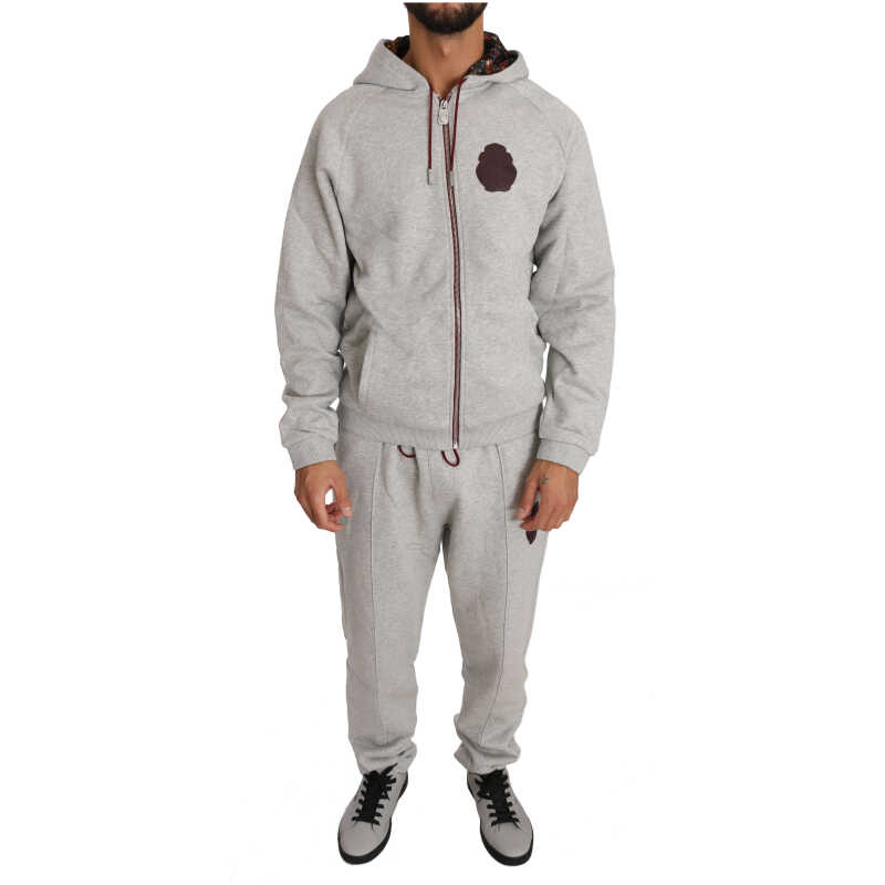 Billionaire Italian Couture Gray Cotton Sweater Pants Tracksuit, theFeinheit