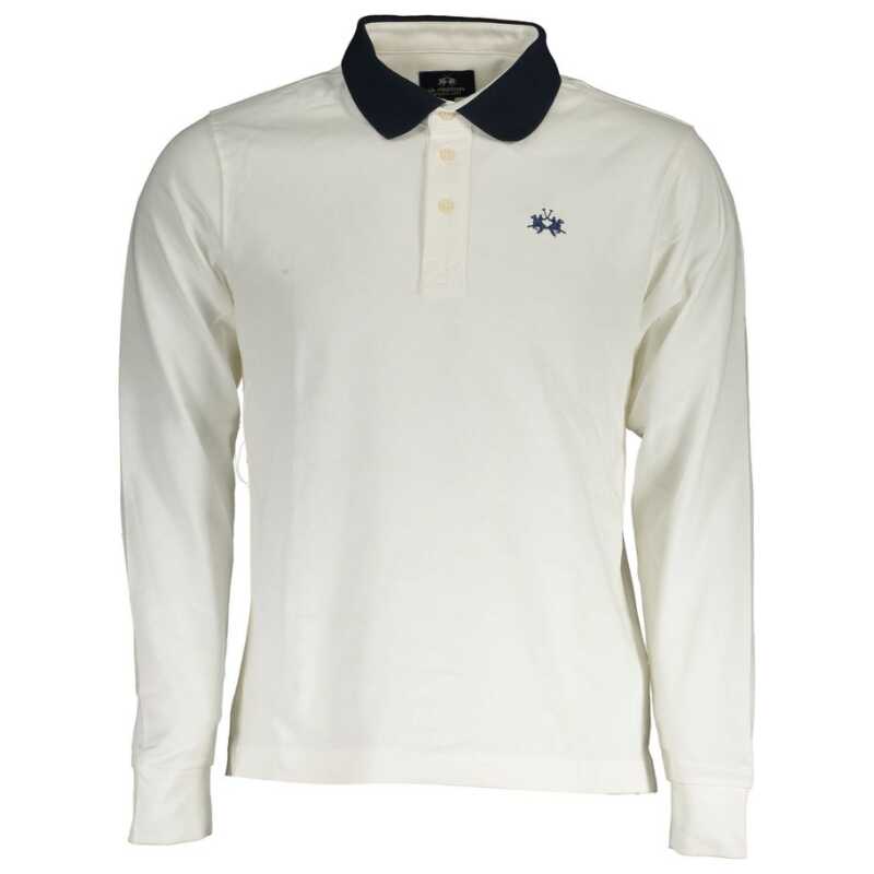 La Martina White Cotton Men Polo Shirt, theFeinheit