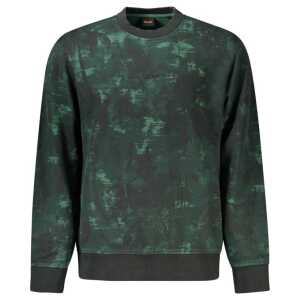 Hugo Boss Green Cotton Men Sweater