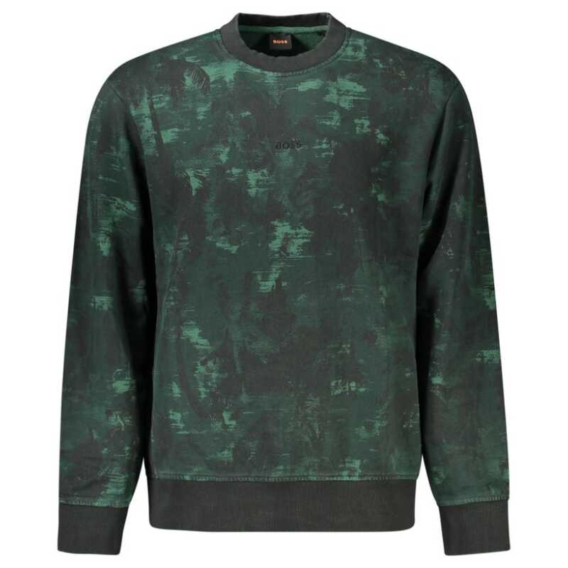 Hugo Boss Green Cotton Men Sweater, theFeinheit