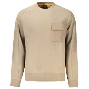 Hugo Boss Beige Cotton Men Sweater