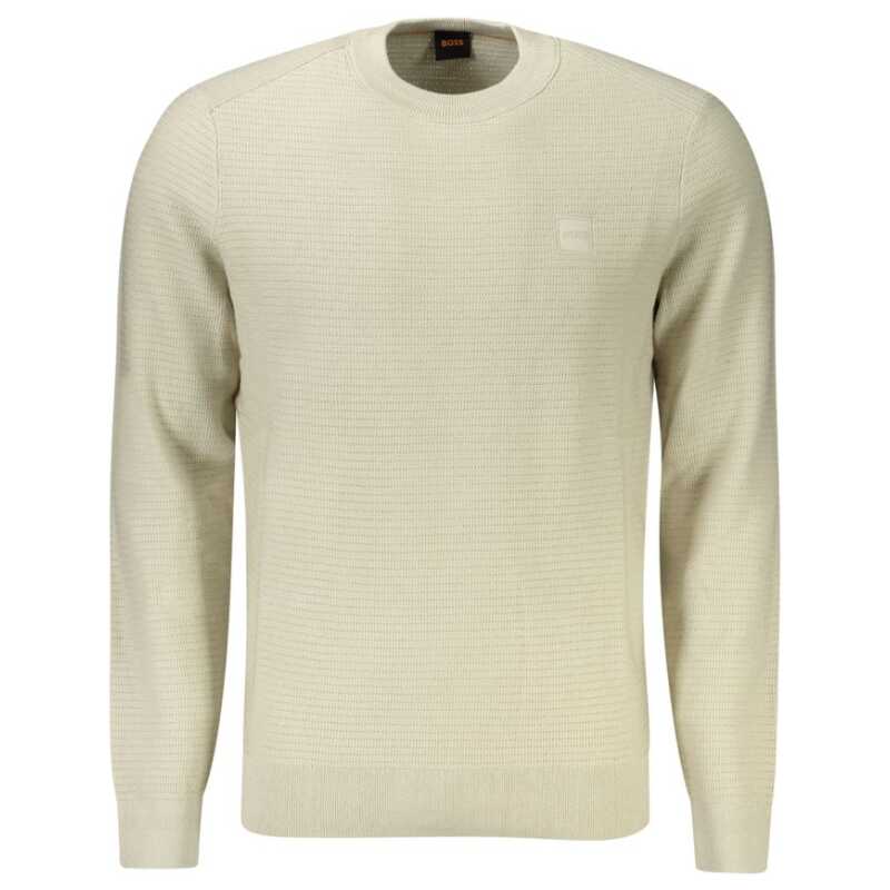 Hugo Boss Beige Cotton Men Sweater, theFeinheit