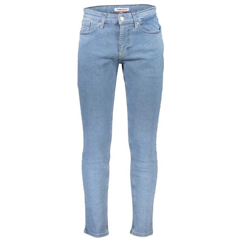 Tommy Hilfiger Light Blue Cotton Men Slim Tapered Jean, theFeinheit