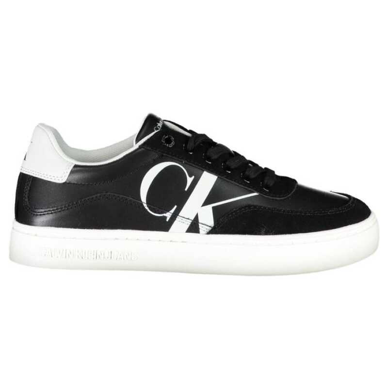 Calvin Klein Sleek Black Lace-Up Sneakers With Contrast Details, theFeinheit