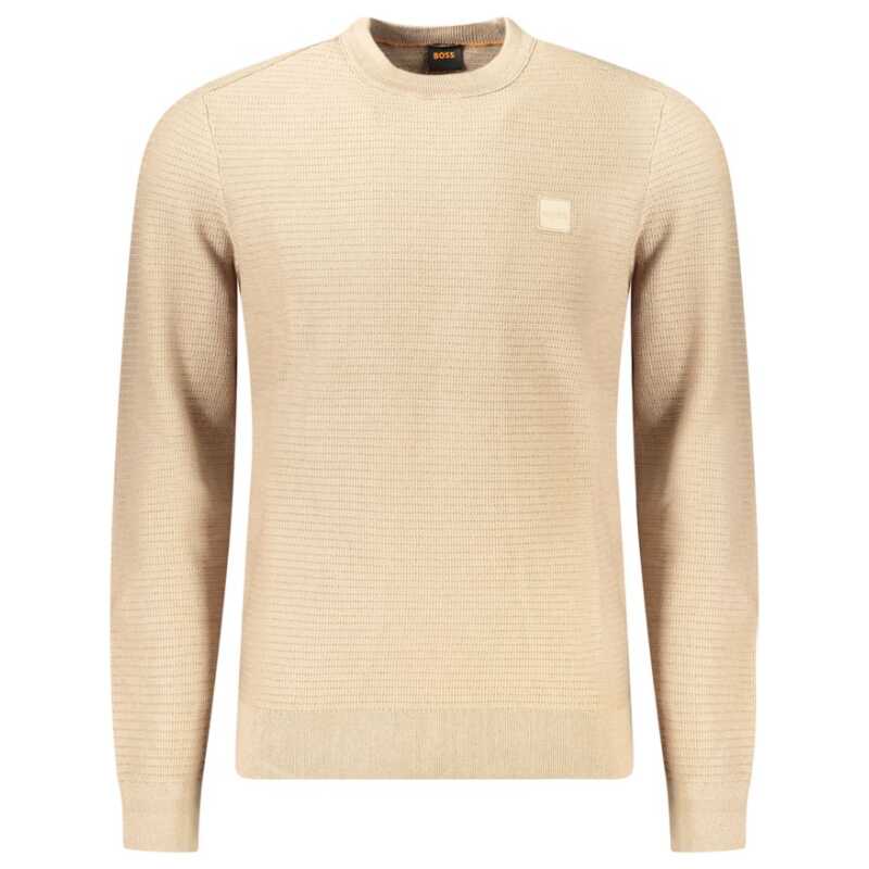 Hugo Boss Beige Cotton Men Sweater, theFeinheit