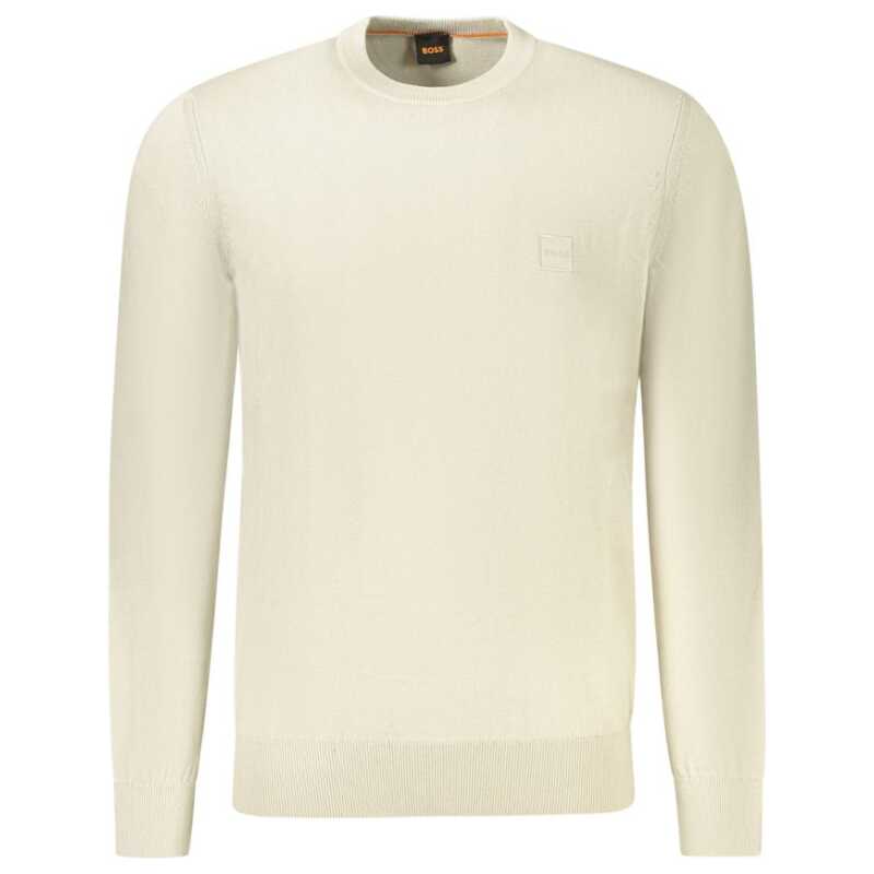 Hugo Boss Beige Cotton Men Sweater, theFeinheit
